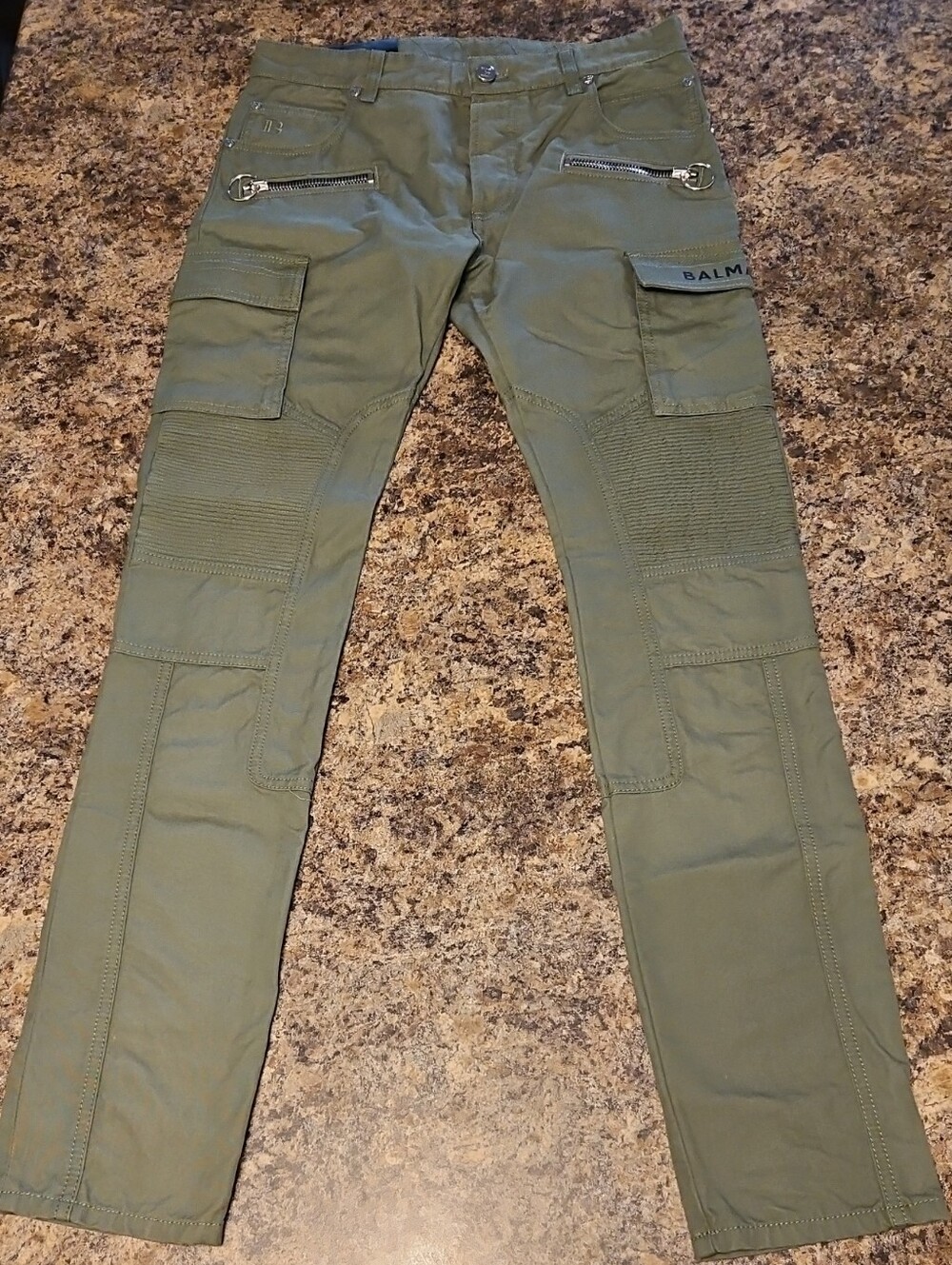 Balmain Slim Cargo Pants in Olive - 29 - NWOT